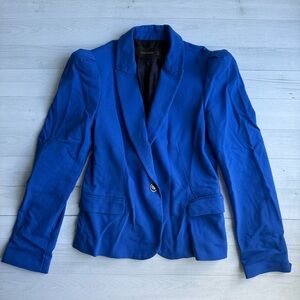 Zara Royal Blue Women's Puff Sleeve Jacket M
